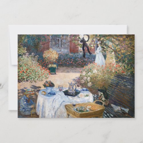 Claude Monet _ The Luncheon decorative panel Invitation