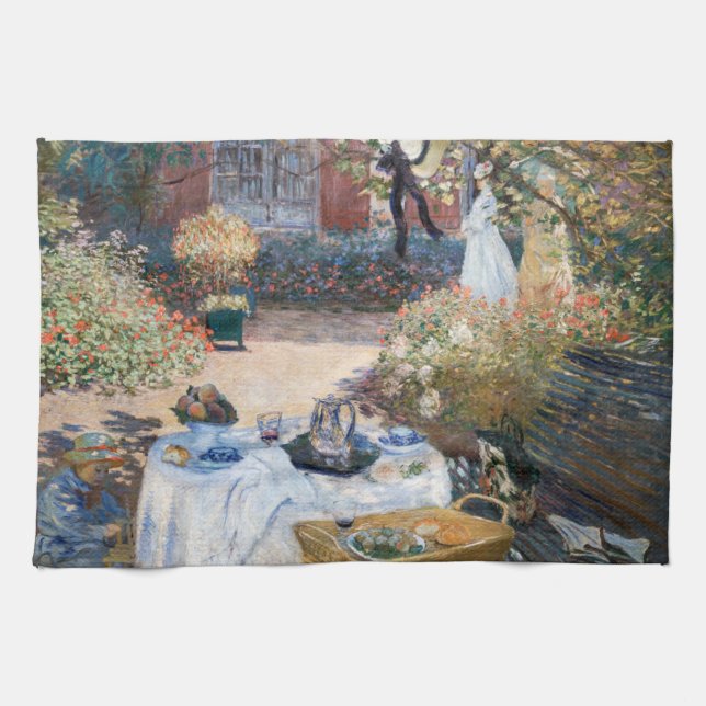 Claude Monet - The Luncheon, decorative panel Kitchen Towel (Horizontal)