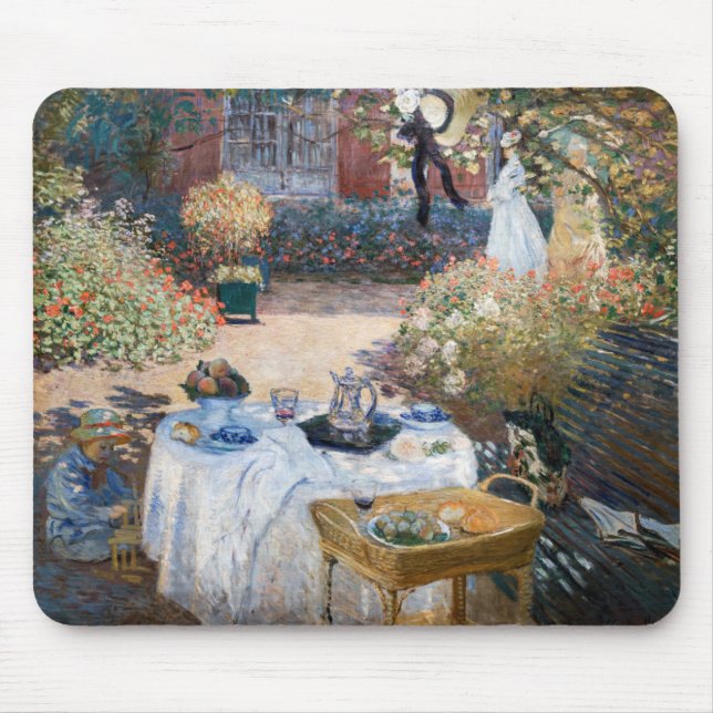 Claude Monet - The Luncheon, decorative panel Mouse Pad (Front)