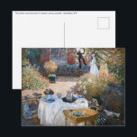 Claude Monet - The Luncheon, decorative panel Postcard<br><div class="desc">The Luncheon,  decorative panel / Le dejeuner,  panneau decoratif - Claude Monet,  1873</div>