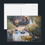 Claude Monet - The Luncheon, decorative panel Postcard<br><div class="desc">The Luncheon,  decorative panel / Le dejeuner,  panneau decoratif - Claude Monet,  1873</div>