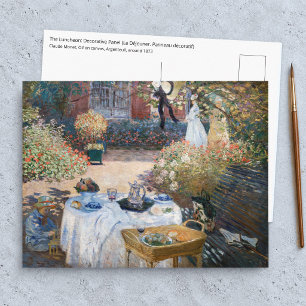 Claude Monet - The Luncheon, decorative panel Postcard