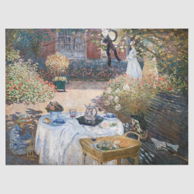 Claude Monet - The Luncheon, decorative panel Tissue Paper (Front)