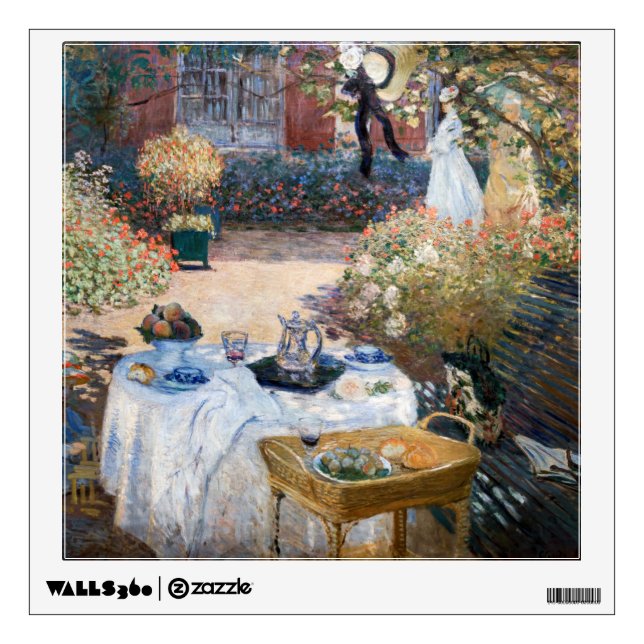 Claude Monet - The Luncheon, decorative panel Wall Decal (Front)