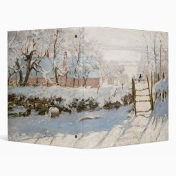 Claude Monet - The Magpie 3 Ring Binder