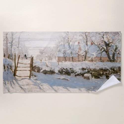 Claude Monet _ The Magpie Beach Towel