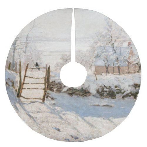 Claude Monet _ The Magpie Brushed Polyester Tree Skirt
