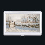 Claude Monet - The Magpie Business Card Case<br><div class="desc">The Magpie / La Pie - Claude Monet,  Oil on Canvas, 1868-1869</div>