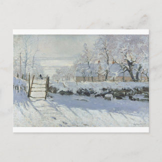 Claude Monet - The Magpie Classic painting Postcard
