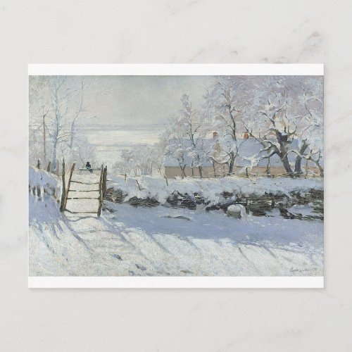Claude Monet _ The Magpie Classic painting Postcard
