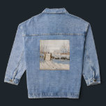 Claude Monet - The Magpie Denim Jacket<br><div class="desc">The Magpie / La Pie - Claude Monet,  Oil on Canvas, 1868-1869</div>