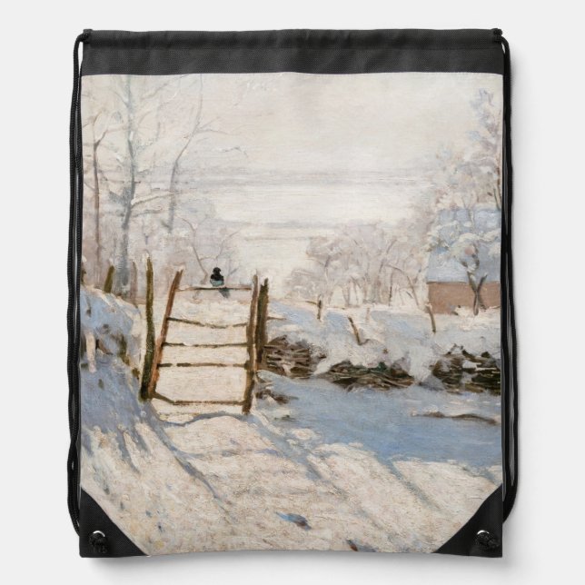 Claude Monet - The Magpie Drawstring Bag (Front)