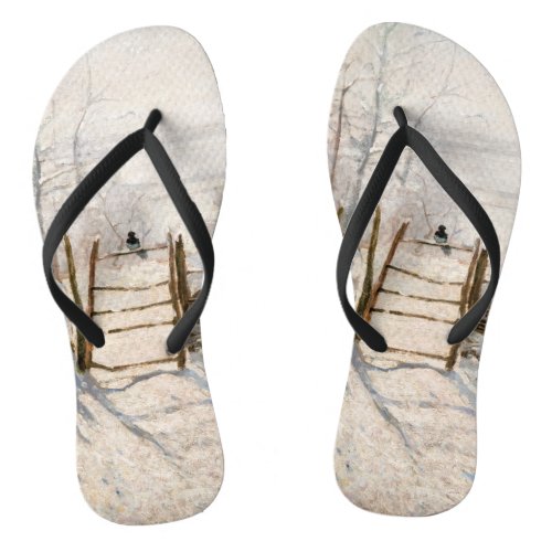 Claude Monet _ The Magpie Flip Flops