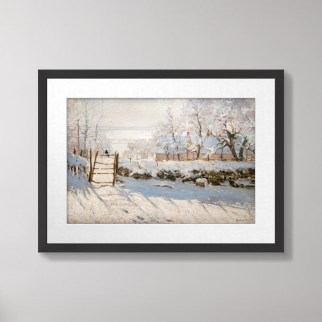 Claude Monet - The Magpie Framed Art (Framed Front)