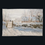 Claude Monet - The Magpie Kitchen Towel<br><div class="desc">The Magpie / La Pie - Claude Monet,  Oil on Canvas, 1868-1869</div>