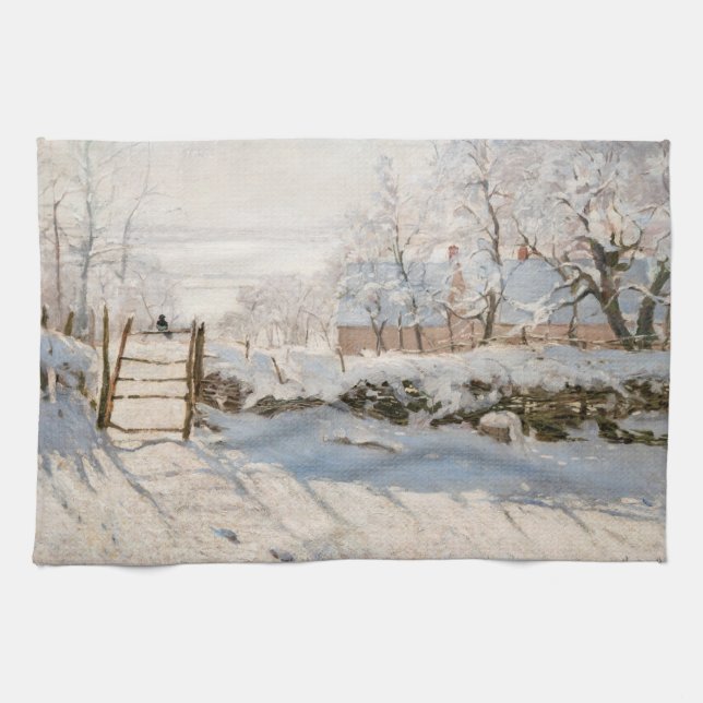Claude Monet - The Magpie Kitchen Towel (Horizontal)