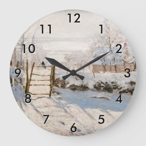 Claude Monet _ The Magpie Large Clock