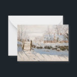 Claude Monet - The Magpie Note Card<br><div class="desc">The Magpie / La Pie - Claude Monet,  Oil on Canvas, 1868-1869</div>
