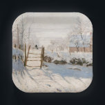 Claude Monet - The Magpie Paper Plates<br><div class="desc">The Magpie / La Pie - Claude Monet,  Oil on Canvas, 1868-1869</div>