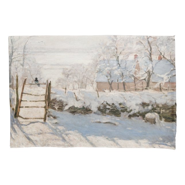 Claude Monet - The Magpie Pillow Case (Front)