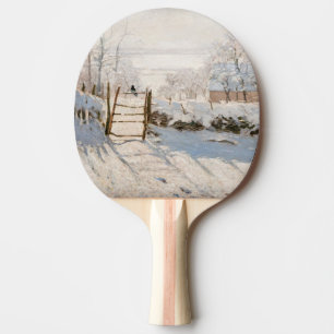 Claude Monet - The Magpie Ping Pong Paddle