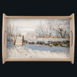 Claude Monet - The Magpie Serving Tray<br><div class="desc">The Magpie / La Pie - Claude Monet,  Oil on Canvas, 1868-1869</div>