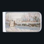Claude Monet - The Magpie Silver Finish Money Clip<br><div class="desc">The Magpie / La Pie - Claude Monet,  Oil on Canvas, 1868-1869</div>