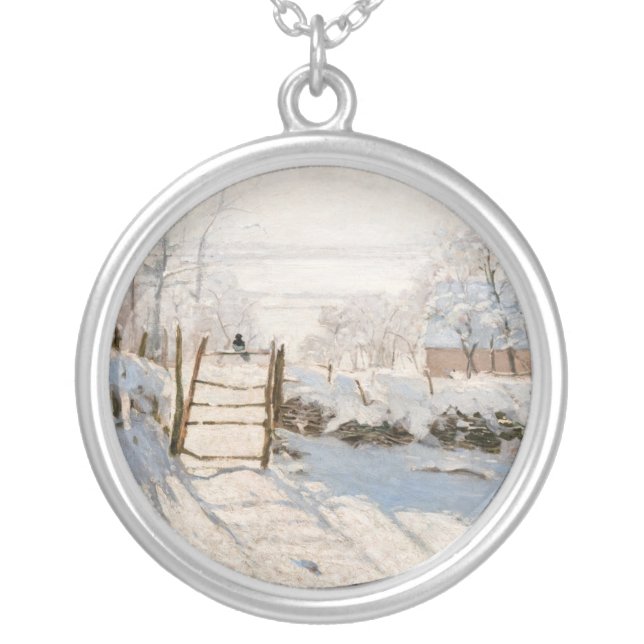 Claude Monet - The Magpie Silver Plated Necklace (Front)
