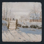 Claude Monet - The Magpie Trivet<br><div class="desc">The Magpie / La Pie - Claude Monet,  Oil on Canvas, 1868-1869</div>