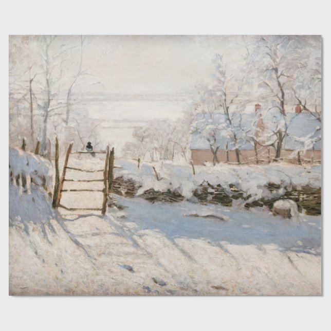 Claude Monet - The Magpie Wrapping Paper (Flat)