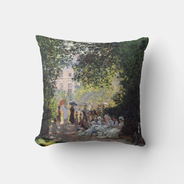 Claude Monet | The Parc Monceau Throw Pillow (Front)