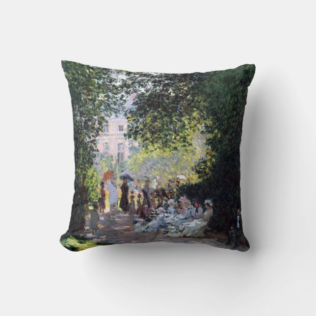 Claude Monet The Parc Monceau Throw Pillow (Front)