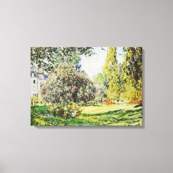Claude Monet - The Park Monceau Canvas Print by niceartpaintings at Zazzle