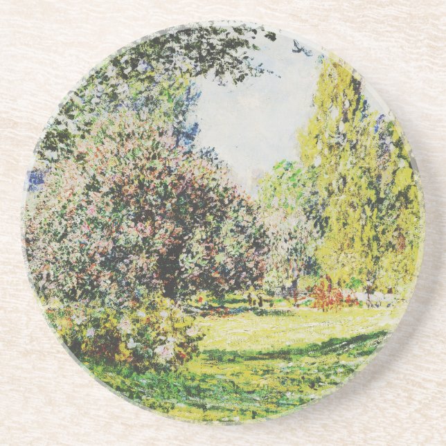 Claude Monet - The Park Monceau Sandstone Coaster (Front)