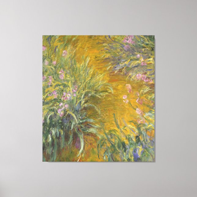 Claude Monet | The Path through the Irises Canvas Print (Front)