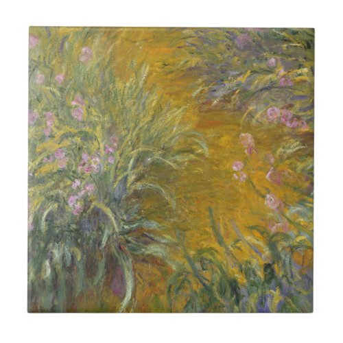 Claude Monet  The Path through the Irises Tile