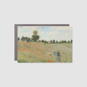 Claude Monet The Poppy Field near Argenteuil Art Car Magnet