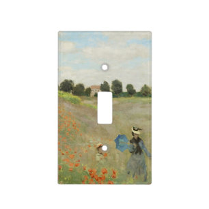 Claude Monet The Poppy Field near Argenteuil Art Light Switch Cover