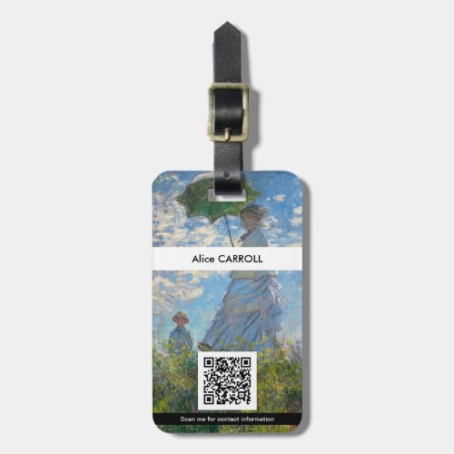 Claude Monet _ The Promenade _ QR Code Luggage Tag