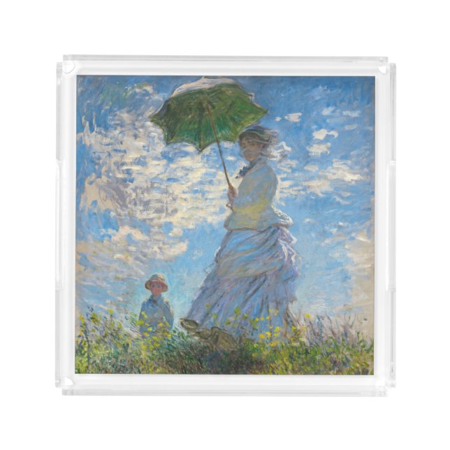 Claude Monet - The Promenade, Woman with a Parasol Acrylic Tray (Front)