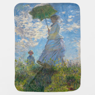 Claude Monet - The Promenade, Woman with a Parasol Baby Blanket