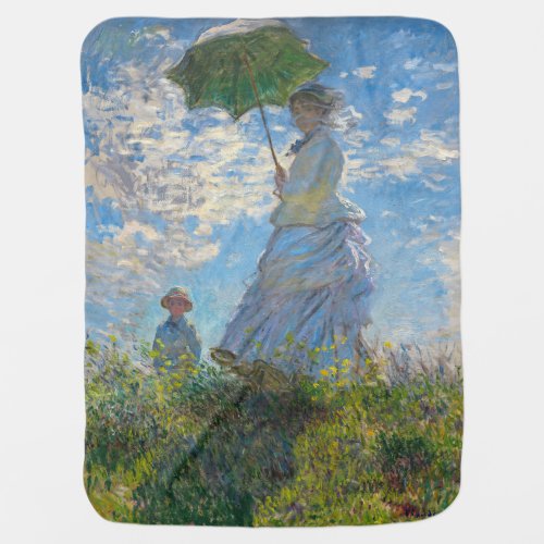 Claude Monet _ The Promenade Woman with a Parasol Baby Blanket