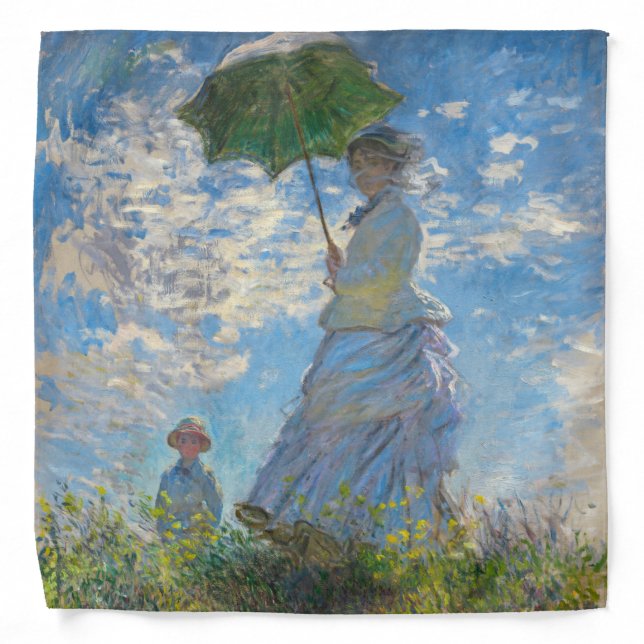Claude Monet - The Promenade, Woman with a Parasol Bandana (Front)