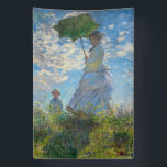 Claude Monet - The Promenade, Woman with a Parasol Banner<br><div class="desc">The Promenade,  Woman with a Parasol / Madame Monet and Her Son / La Promenade / La Femme a l'ombrelle - Claude Monet,  1875</div>
