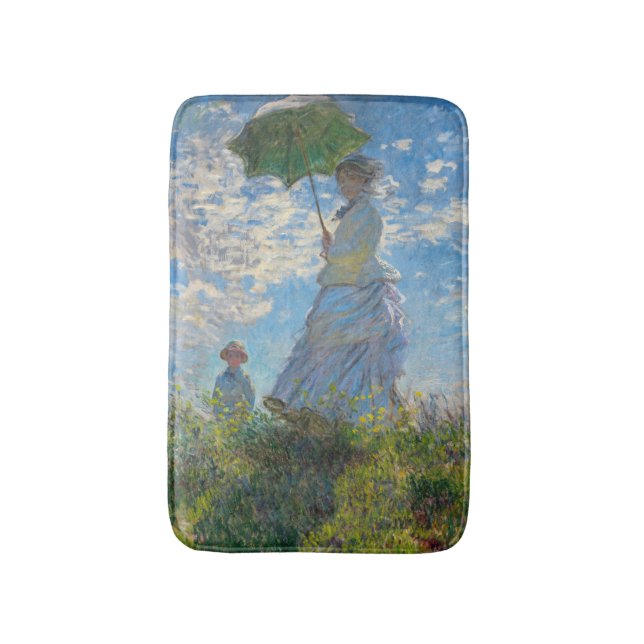 Claude Monet - The Promenade, Woman with a Parasol Bath Mat (Front Vertical)