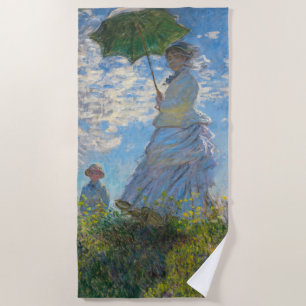 Claude Monet - The Promenade, Woman with a Parasol Beach Towel