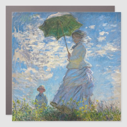 Claude Monet _ The Promenade Woman with a Parasol Car Magnet