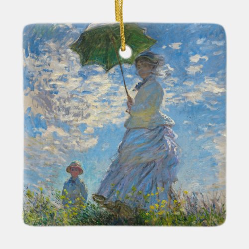 Claude Monet _ The Promenade Woman with a Parasol Ceramic Ornament