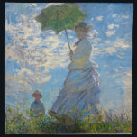 Claude Monet - The Promenade, Woman with a Parasol Cloth Napkin<br><div class="desc">The Promenade,  Woman with a Parasol / Madame Monet and Her Son / La Promenade / La Femme a l'ombrelle - Claude Monet,  1875</div>