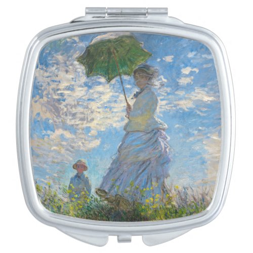 Claude Monet _ The Promenade Woman with a Parasol Compact Mirror